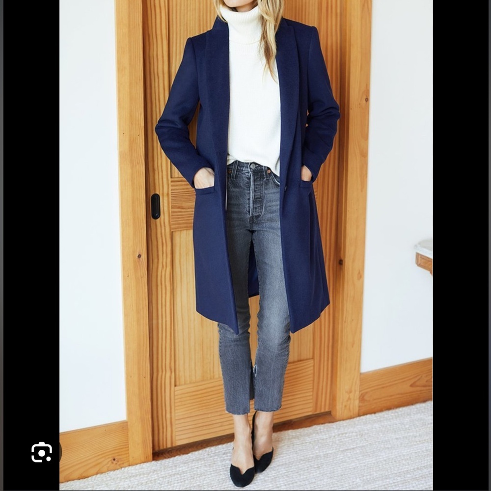 Giacomo Black Label Elegant Navy Women's Coat Size M